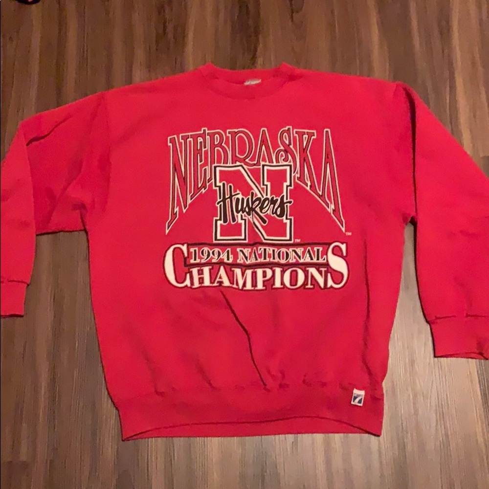 LOGO 7 oversized vintage crew neck